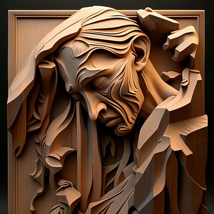 3D модель Адам Личско, американский художник. (STL)
